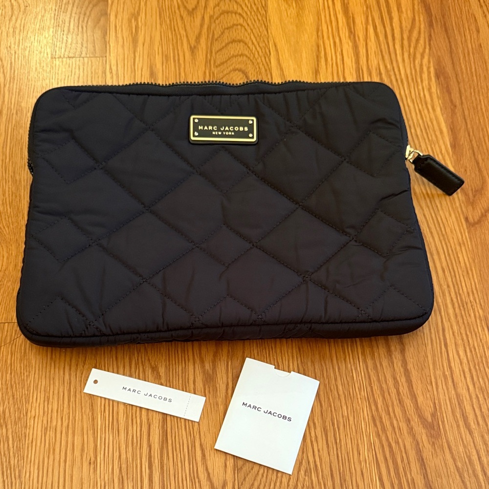 Marc Jacobs Black Quilted Laptop Sleeve